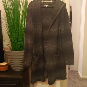 XXL Nine West Gray hooded cardigan w/ front pockets